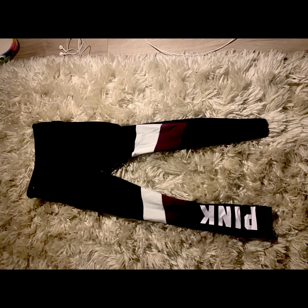 Two sets of pink both black with design